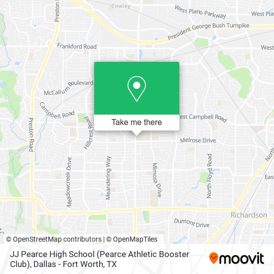 Mapa de JJ Pearce High School (Pearce Athletic Booster Club)