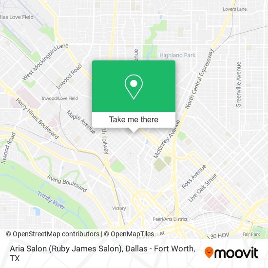 Mapa de Aria Salon (Ruby James Salon)