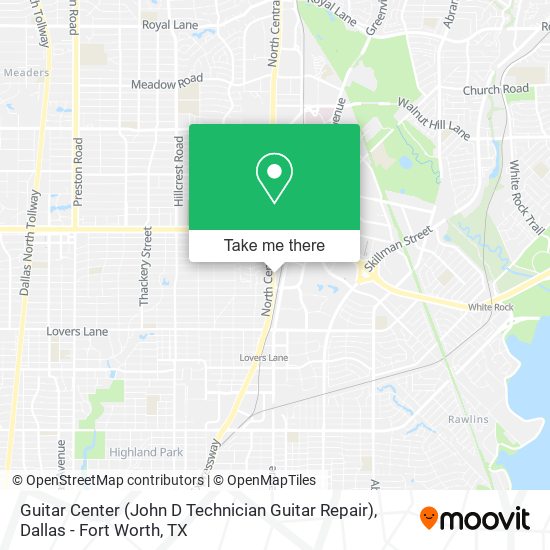 Mapa de Guitar Center (John D Technician Guitar Repair)