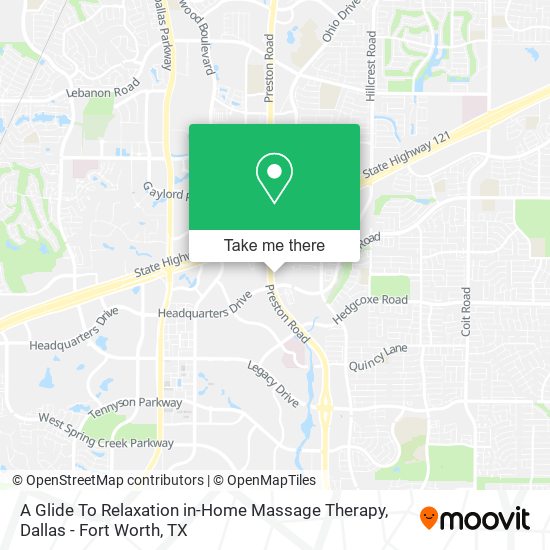 A Glide To Relaxation in-Home Massage Therapy map