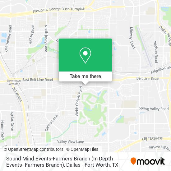 Mapa de Sound Mind Events-Farmers Branch (In Depth Events- Farmers Branch)