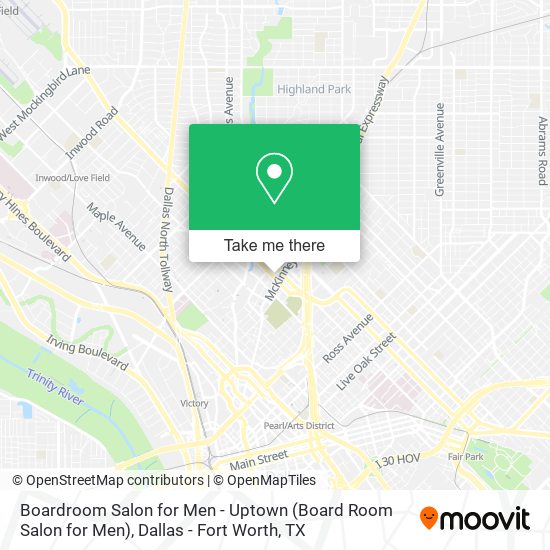 Boardroom Salon for Men - Uptown (Board Room Salon for Men) map