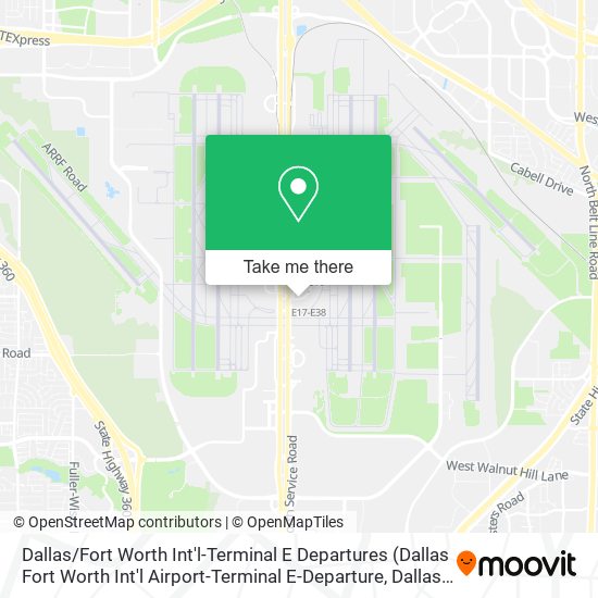 Mapa de Dallas / Fort Worth Int'l-Terminal E Departures