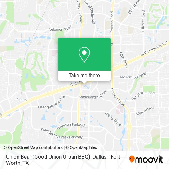 Union Bear (Good Union Urban BBQ) map