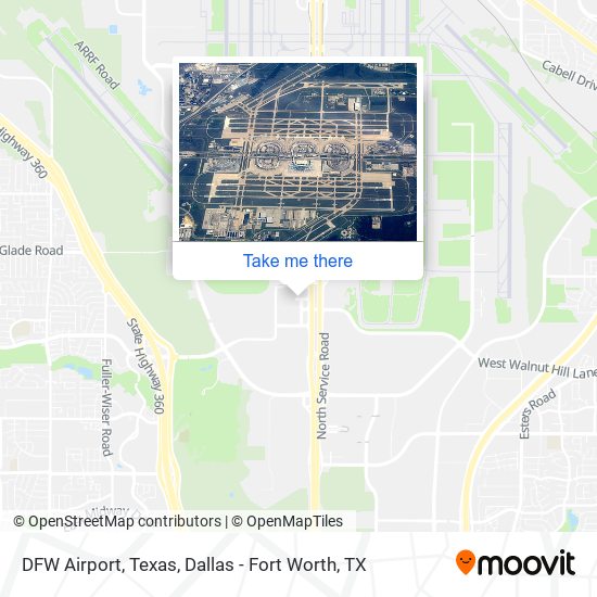 DFW Airport, Texas map