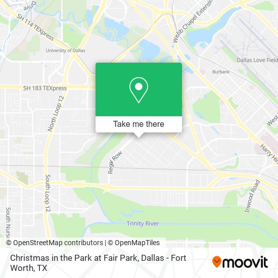 Christmas in the Park at Fair Park map