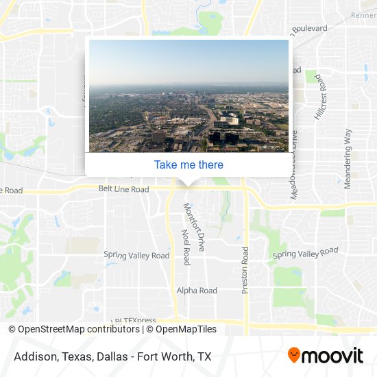 Addison, Texas map