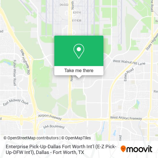 Mapa de Enterprise Pick-Up-Dallas Fort Worth Int'l (E-Z Pick-Up-DFW Int'l)