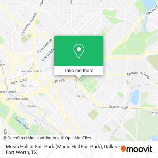 Music Hall at Fair Park map