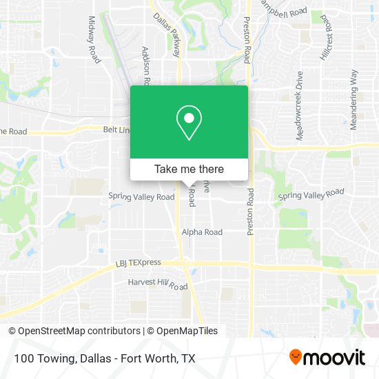 100 Towing map