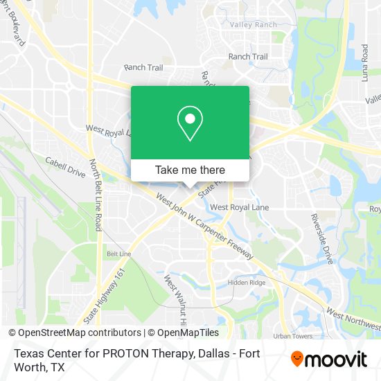 Texas Center for PROTON Therapy map