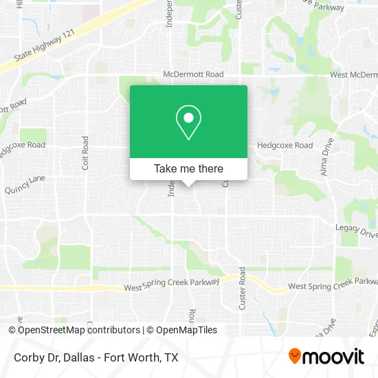 Corby Dr map