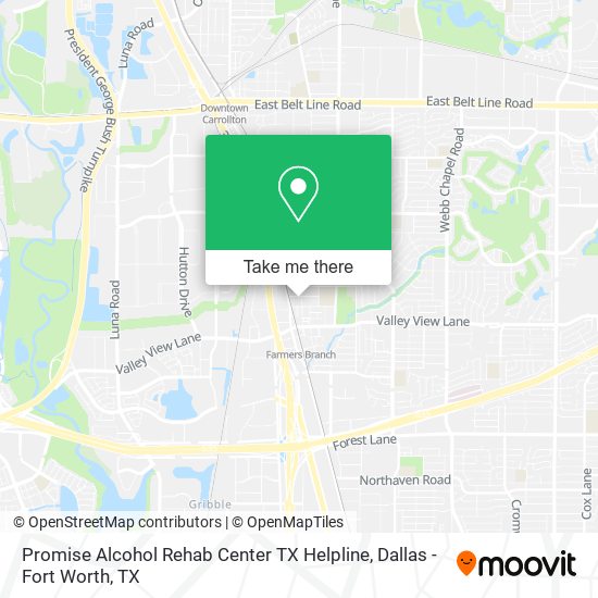 Promise Alcohol Rehab Center TX Helpline map