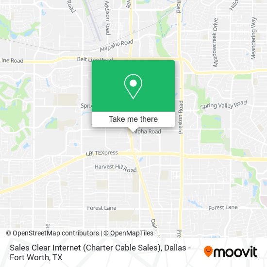 Sales Clear Internet (Charter Cable Sales) map