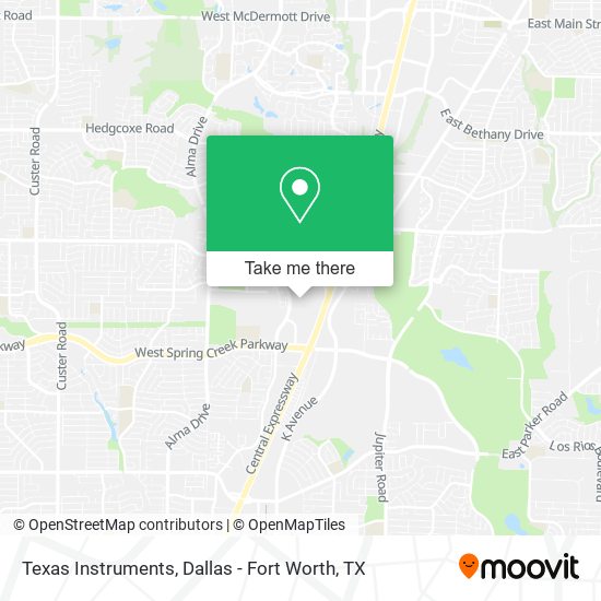 Mapa de Texas Instruments