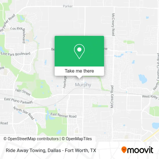 Ride Away Towing map