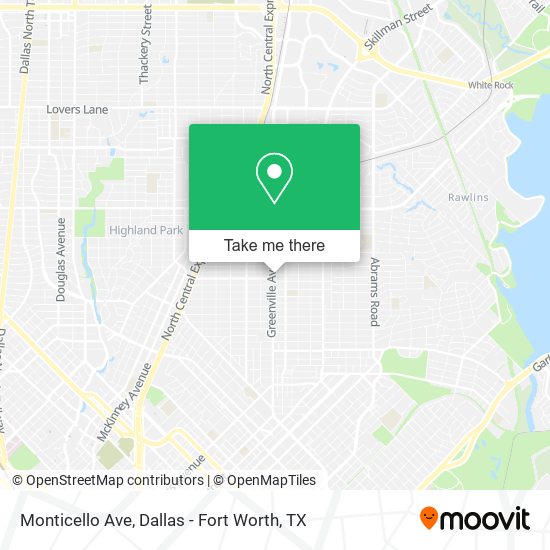 Monticello Ave map