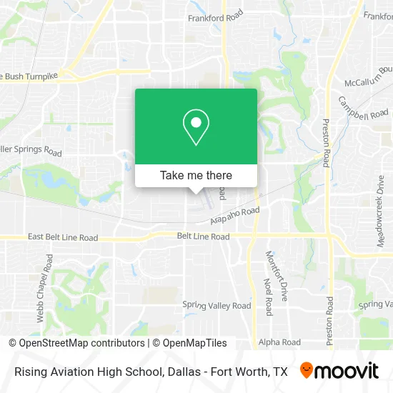 Rising Aviation High School map