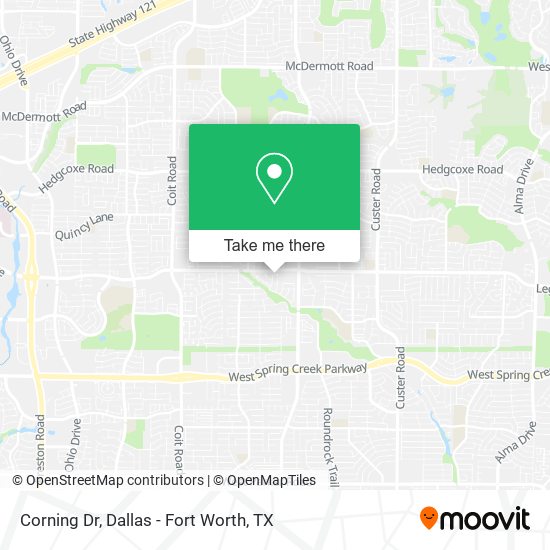 Corning Dr map