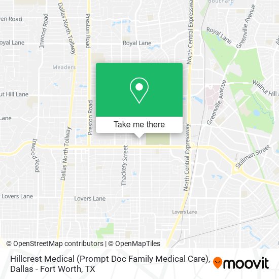 Hillcrest Medical (Prompt Doc Family Medical Care) map
