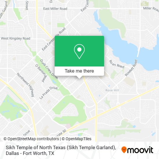 Sikh Temple of North Texas (Sikh Temple Garland) map