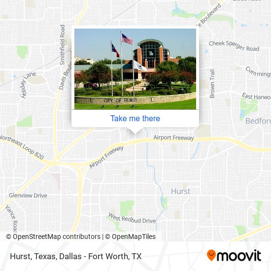 Hurst, Texas map