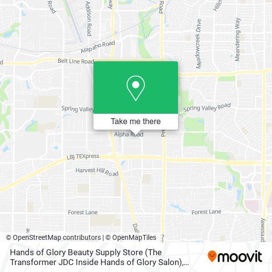 Mapa de Hands of Glory Beauty Supply Store (The Transformer JDC Inside Hands of Glory Salon)