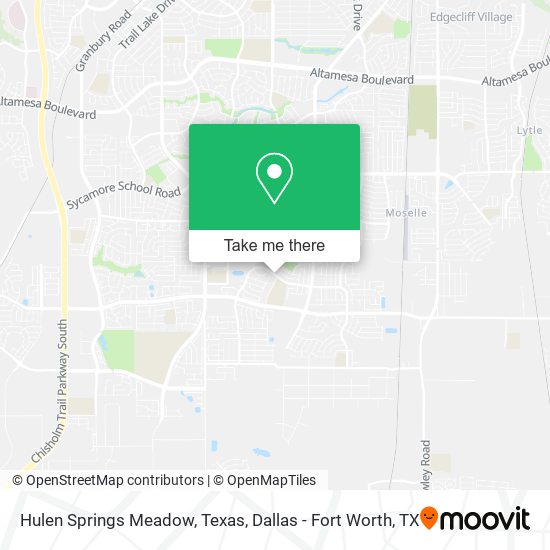 Hulen Springs Meadow, Texas map