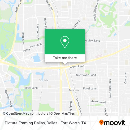 Mapa de Picture Framing Dallas