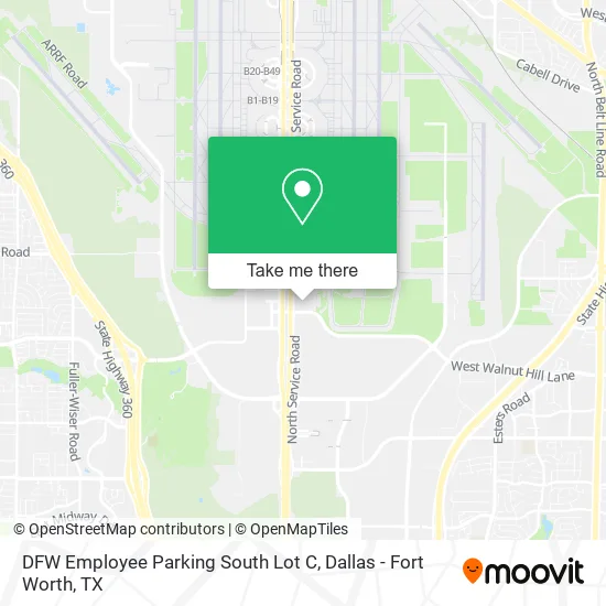 DFW Employee Parking South Lot C map