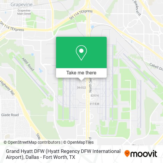 Grand Hyatt DFW (Hyatt Regency DFW International Airport) map