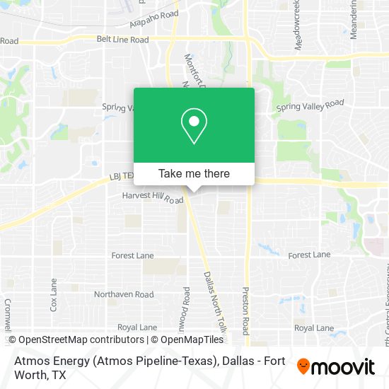 Atmos Energy (Atmos Pipeline-Texas) map