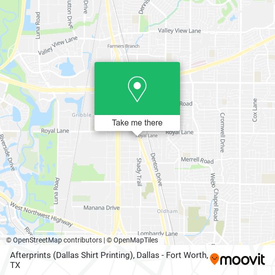 Afterprints (Dallas Shirt Printing) map