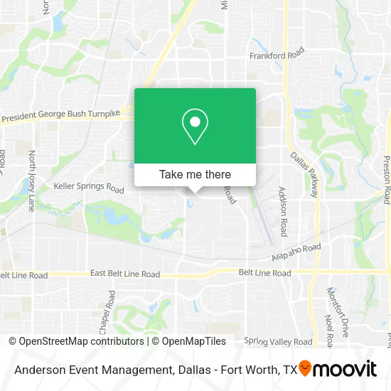 Anderson Event Management map