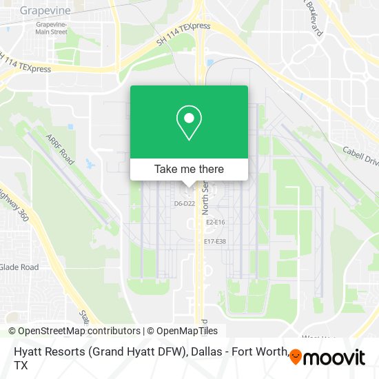 Mapa de Hyatt Resorts (Grand Hyatt DFW)