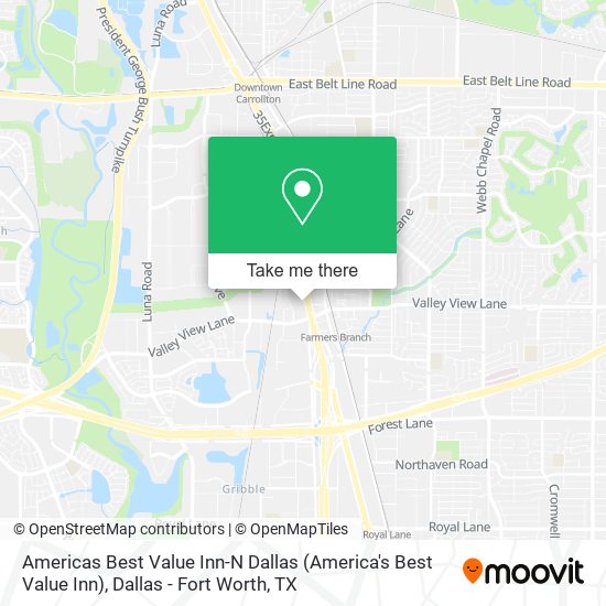 Americas Best Value Inn-N Dallas (America's Best Value Inn) map