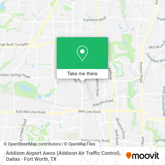 Addison Airport Awos (Addison Air Traffic Control) map
