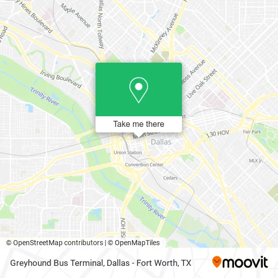 Mapa de Greyhound Bus Terminal