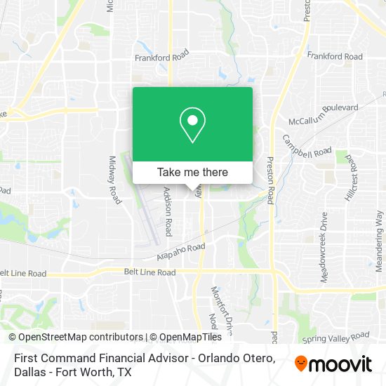 First Command Financial Advisor - Orlando Otero map