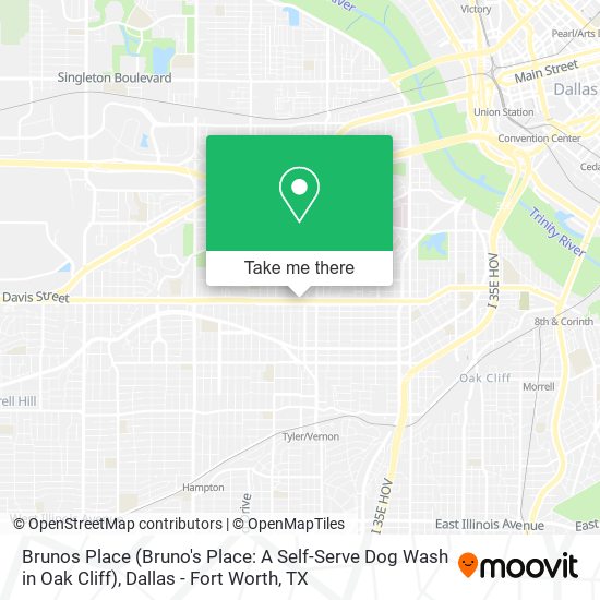 Mapa de Brunos Place (Bruno's Place: A Self-Serve Dog Wash in Oak Cliff)