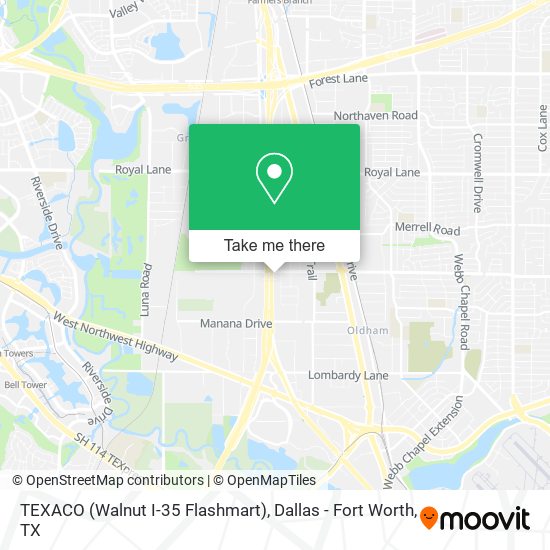 Mapa de TEXACO (Walnut I-35 Flashmart)