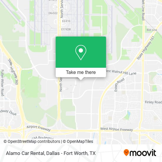 Alamo Car Rental map