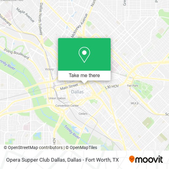 Mapa de Opera Supper Club Dallas