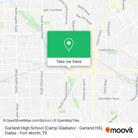 Garland High School (Camp Gladiator - Garland HS) map