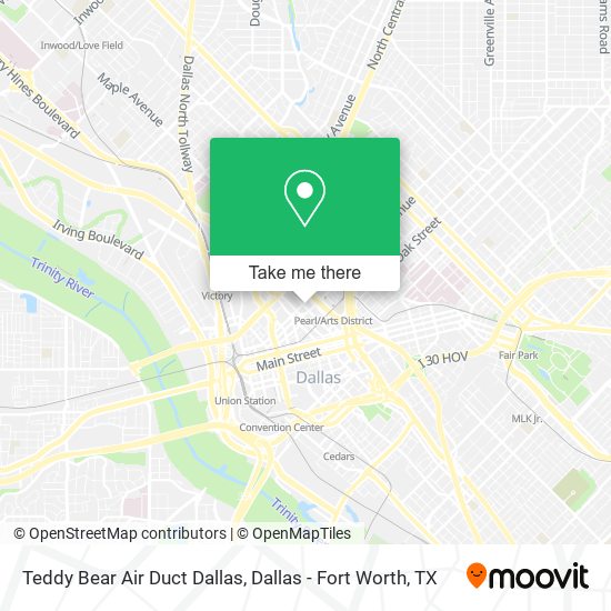 Mapa de Teddy Bear Air Duct Dallas