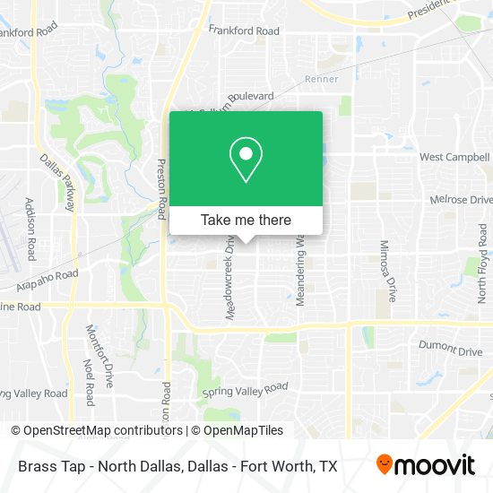 Brass Tap - North Dallas map