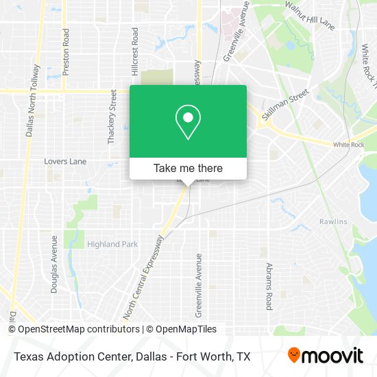 Mapa de Texas Adoption Center