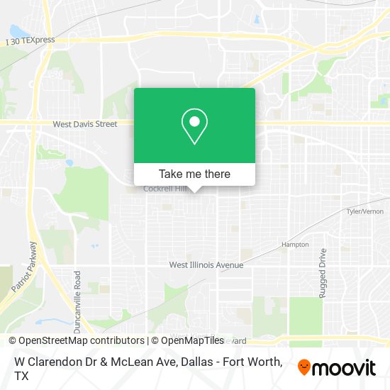 W Clarendon Dr & McLean Ave map