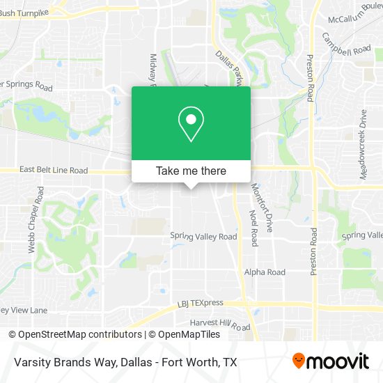 Varsity Brands Way map