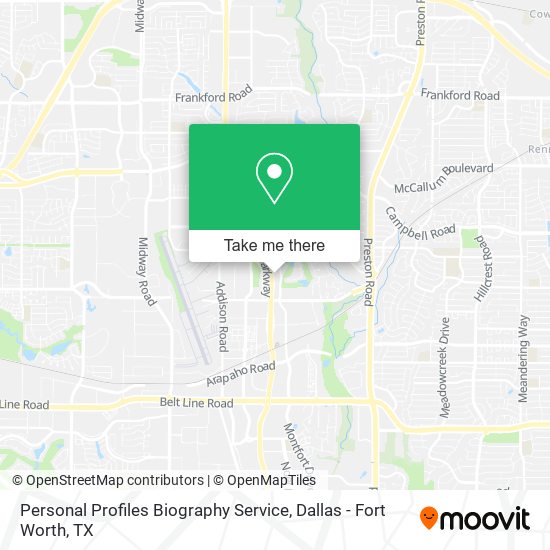 Personal Profiles Biography Service map